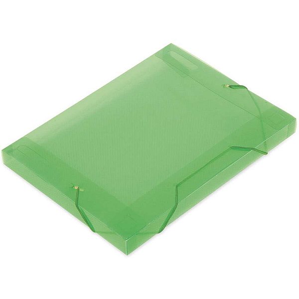 Pasta aba elastica plastica oficio 30mm verde soft - polibras (pct.c/10)