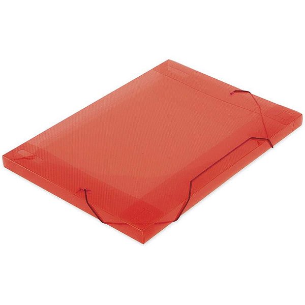 Pasta aba elastica plastica oficio 18mm vermelha soft - polibras (pct.c/10)