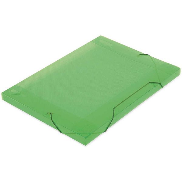 Pasta aba elastica plastica oficio 18mm verde soft - polibras (pct.c/10)