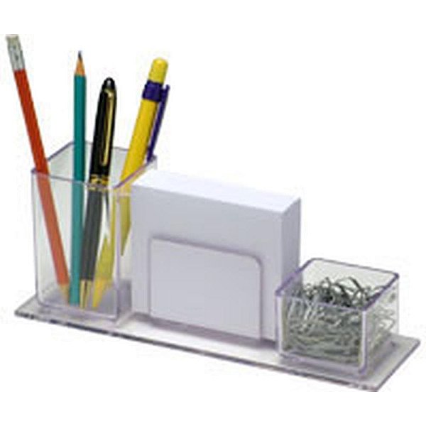 Acessorio para mesa lapis/clips/lembrete cristal - acrimet (unidade)