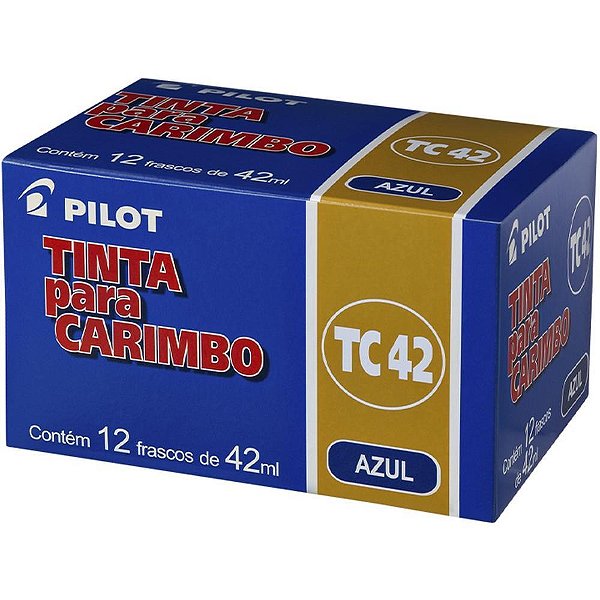 Tinta para carimbo 42ml azul - pilot (cx.c/12)