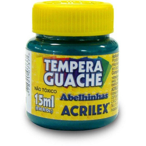 Tinta guache 015ml verde bandeira - acrilex (duzia)