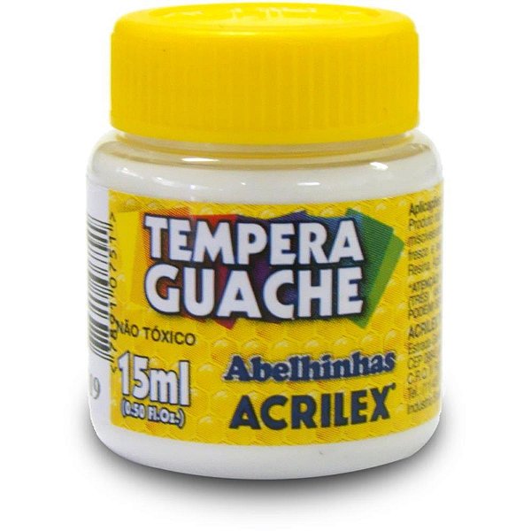 Tinta guache 015ml branco - acrilex (duzia)