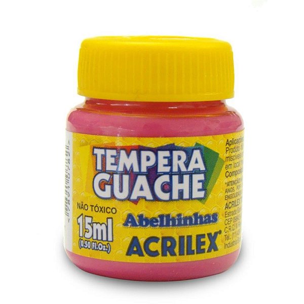 Tinta guache 015ml rosa - acrilex (duzia)