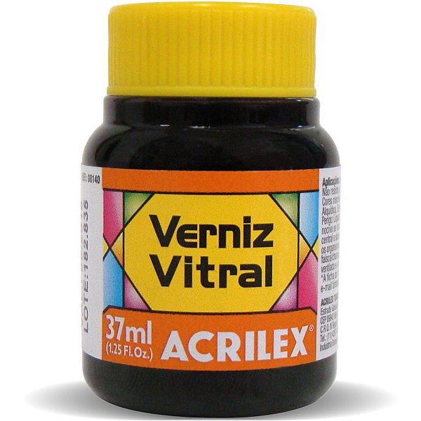 Verniz vitral laranja 37ml. - acrilex (cx.c/06)