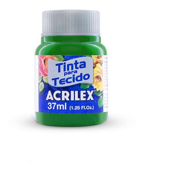 Tinta para tecido fosca 37ml verde musgo - acrilex (duzia)