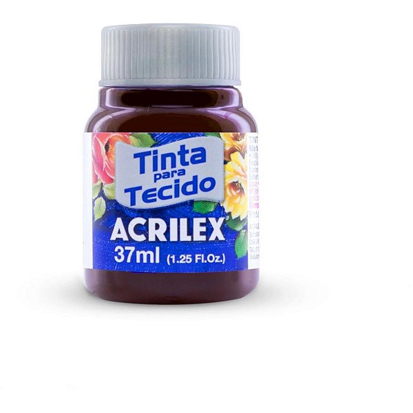 Tinta para tecido fosca 37ml terra queimada - acrilex (duzia)