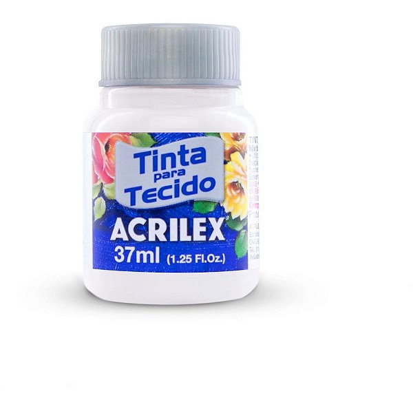 Tinta para tecido fosca 37ml branco - acrilex (duzia)