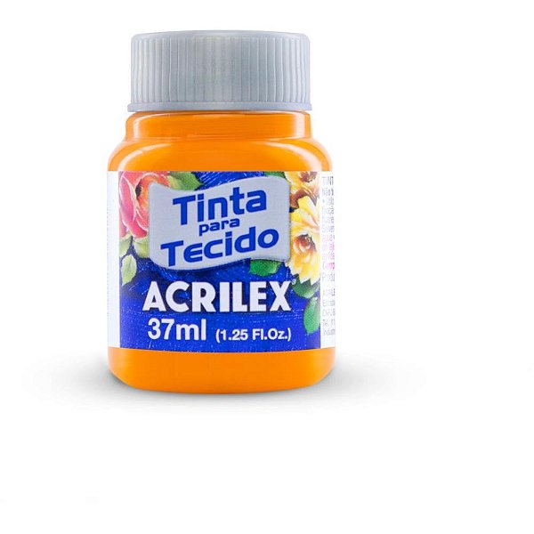 Tinta para tecido fosca 37ml amarelo cadmio - acrilex (duzia)