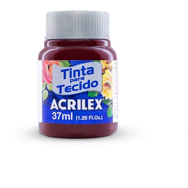 Tinta para tecido fosca 37ml vinho - acrilex (duzia)