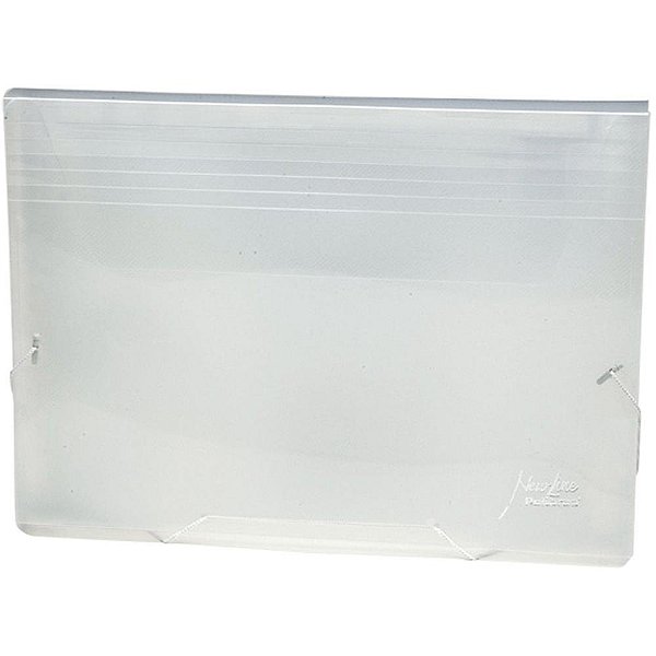Pasta sanfonada plastica porta cheque 12 div. cristal - polibras (unidade)