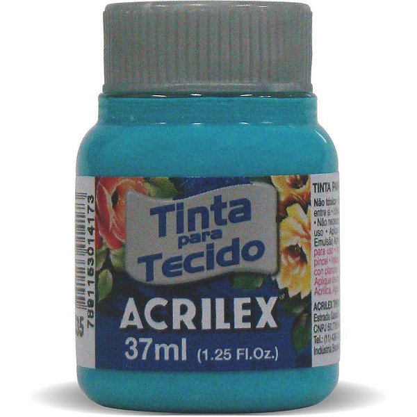 Tinta para tecido fosca 37ml azul mar - acrilex (duzia)