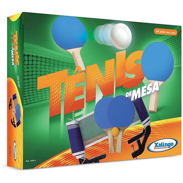 Raquete para ping pong tenis de mesa c/2raq.bola/rede - xalingo (unidade)