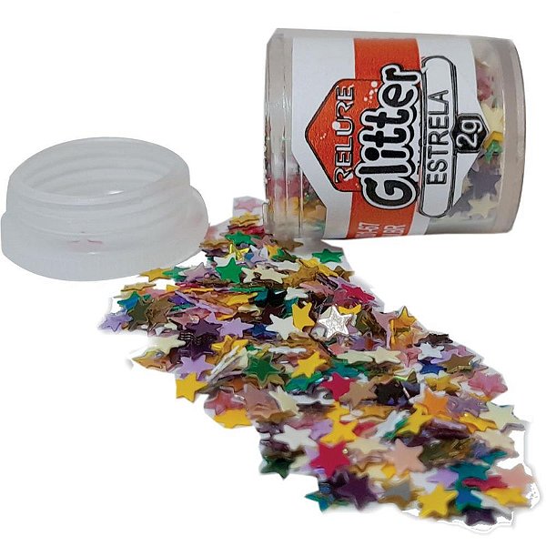 Lantejoula especial estrelinha pote 2g.sortido - honey (pct.c/12)