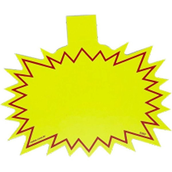 Cartaz para marcacao splash liso c/aba 12x15cm - radex (pct.c/25)