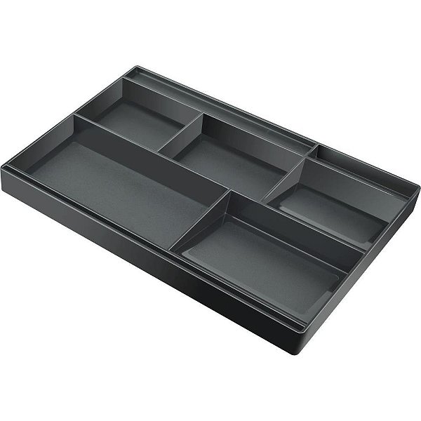 Organizador de gaveta preto 32x20cm c/ divisoes - acrimet (unidade)