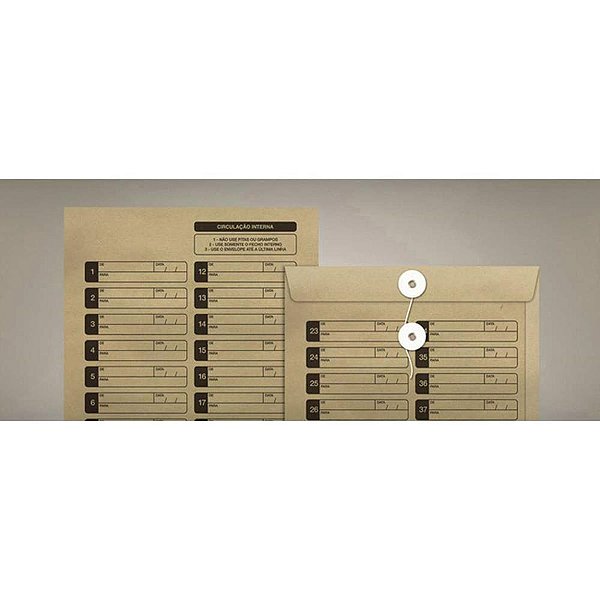 Envelope saco natural vai-vem c/ilhos 250x353 kn35v - scrity (cx.c/100)