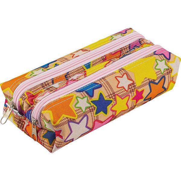 Estojo duplo tecido estampado sortidos - goodie (pct.c/04)