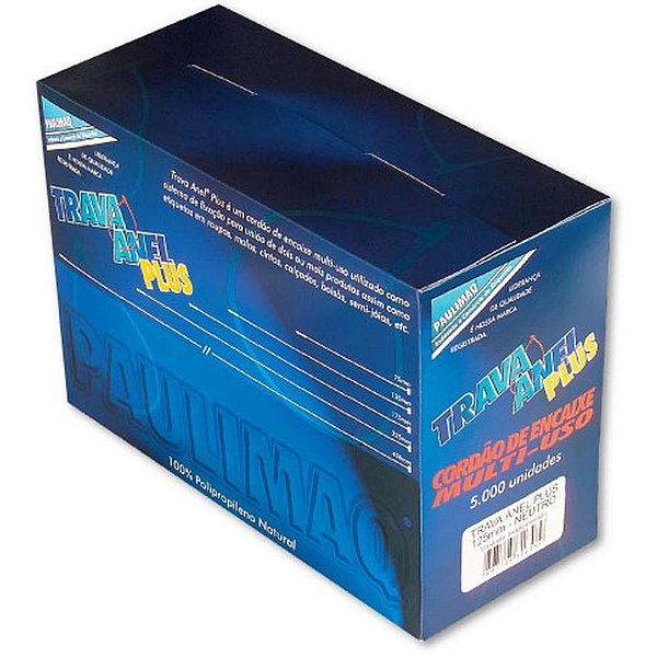 Trava anel plastico plus 75mm neutro - etiq plast (cx-5000)