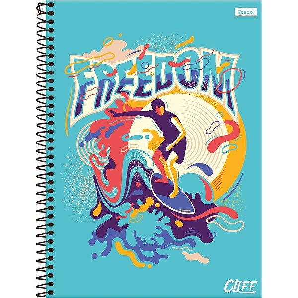 Caderno 12x1 capa dura cliff masculino 192fls. - foroni (pct.c/04)
