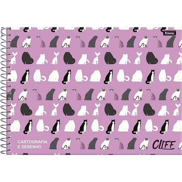 Caderno desenho univ capa dura cliff masc/fem 80fls. - foroni (pct.c/04)