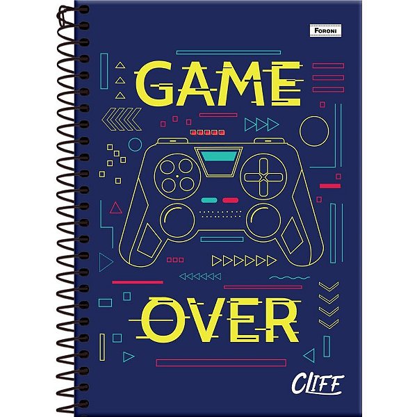 Caderno espiral 1/4 capa dura cliff masculino 80fls. - foroni (pct.c/05)