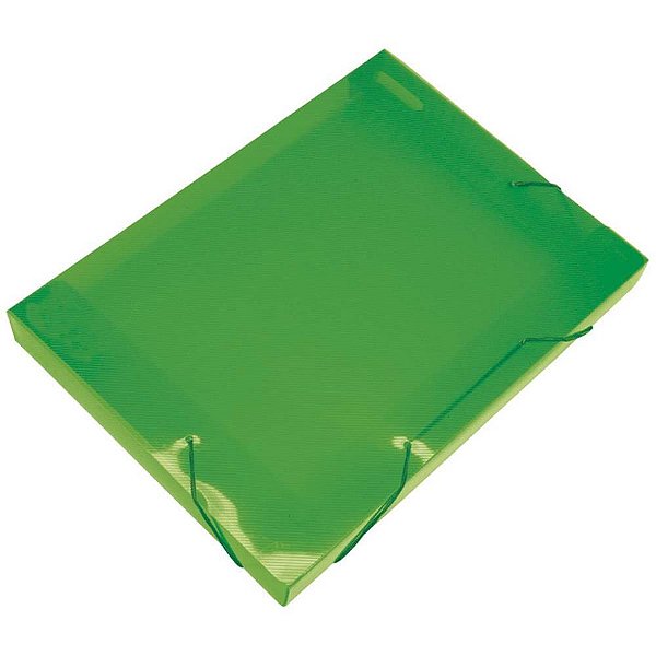 Pasta aba elastica plastica oficio 40mm verde soft - polibras (pct.c/10)
