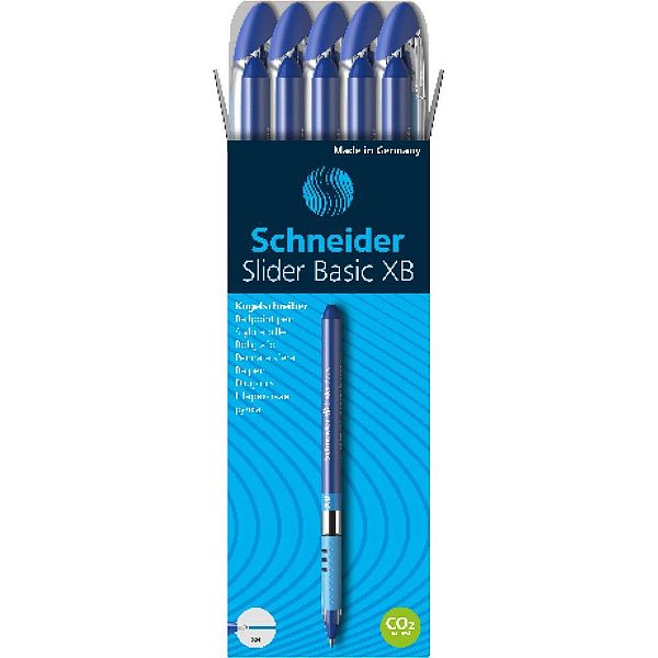 Caneta esferografica slider azul ponta grossa - compactor (cx.c/10)