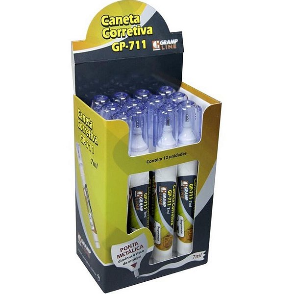 Caneta corretiva 7ml gp-711 metal - gramp line (cx.c/12)
