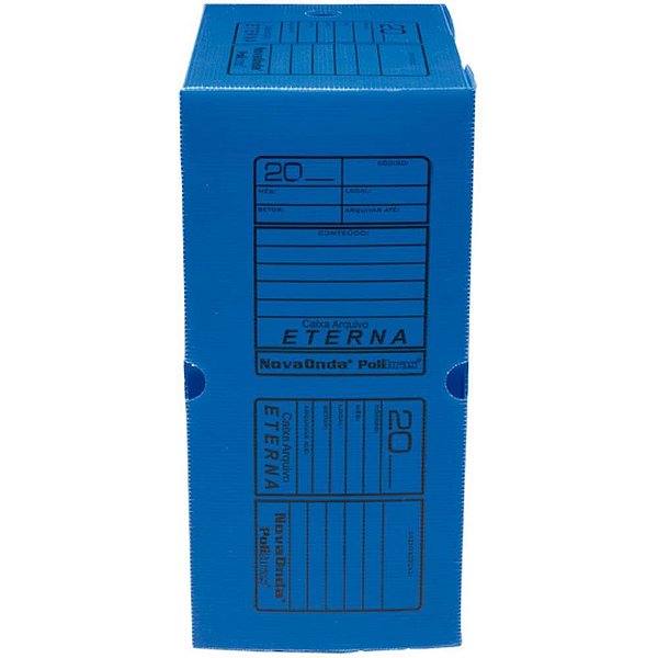 Arquivo morto polipropileno novaonda gigante azul 39x18x30 - polibras (pct.c/10)