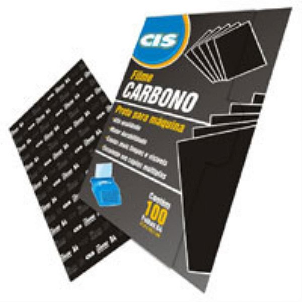 Papel carbono para maquina cis filme preto a-4 - sertic (cx.c/100)