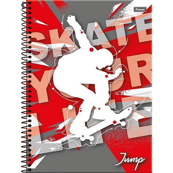 Caderno 20x1 capa dura jump 400 folhas - foroni (pct.c/02)
