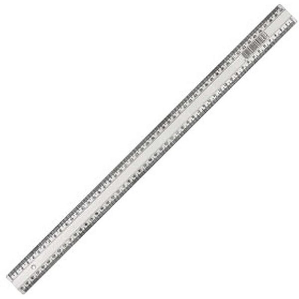 Regua plastica super cristal 50cm. - maxcril (pct.c/10)