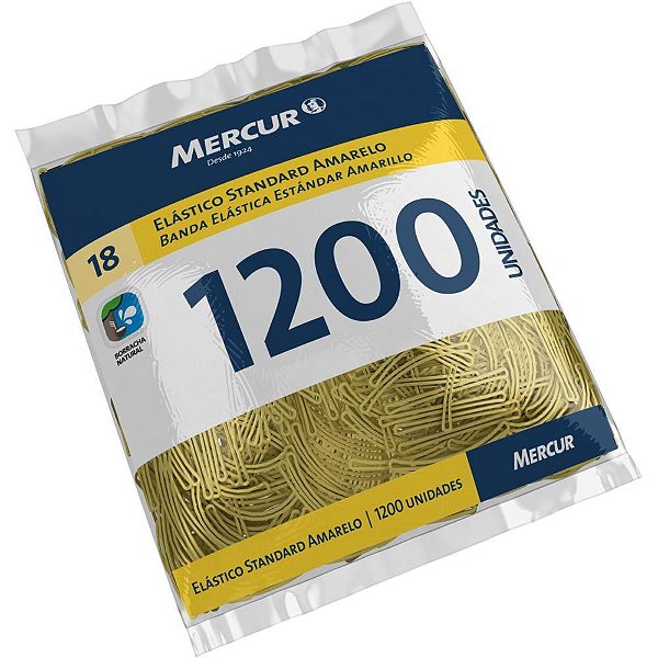 Elastico amarelo n.18 standard 1 kilo 1200pecas - mercur (kilo)
