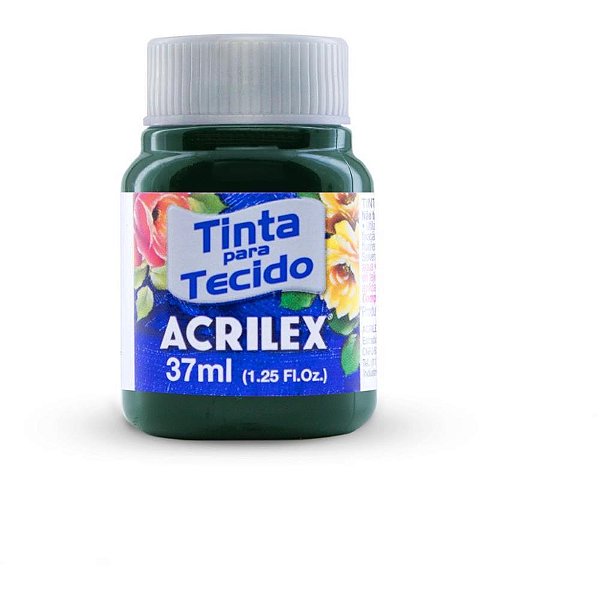 Tinta para tecido fosca 37ml verde pantano - acrilex (duzia)