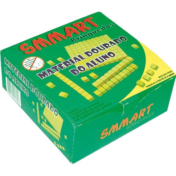 Material dourado do aluno em madeira c/111pcs - smmart (unidade)