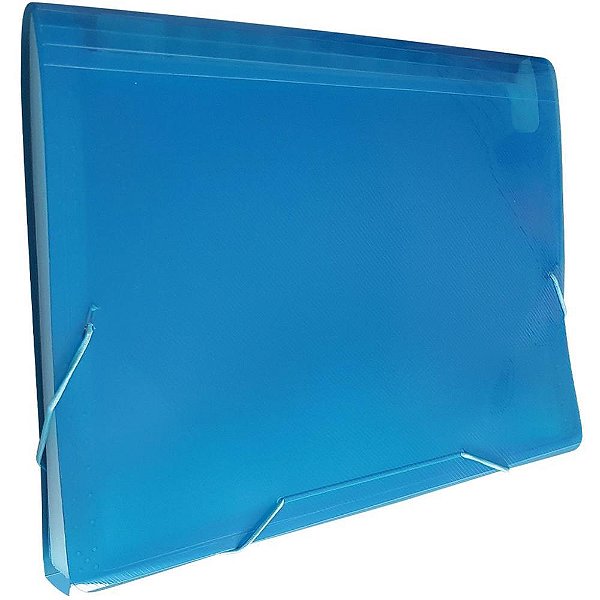 Pasta sanfonada plastica a4 12 divisoes azul - acp (unidade)