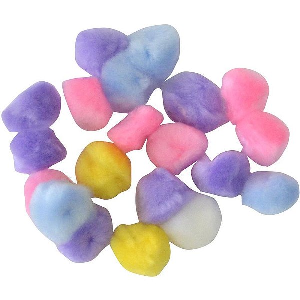 Aviamento pompom multicolor#1 20mm c/45unidades - kit (pacote)