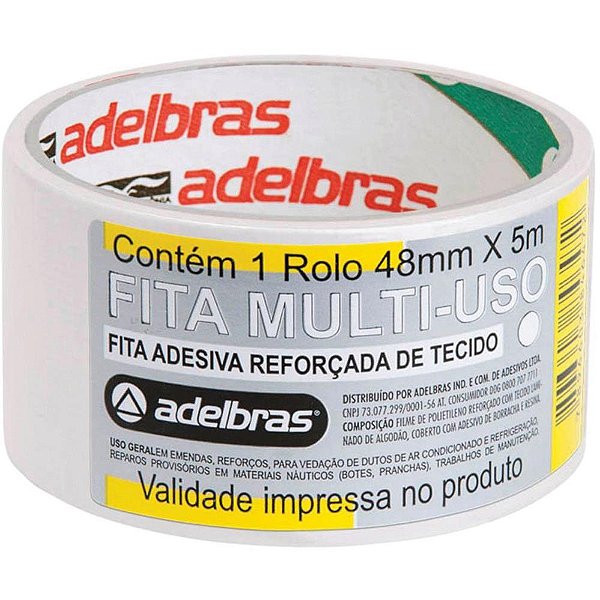 Fita de alta resistencia silver tape branca 48mmx5m. - adelbras (unidade)