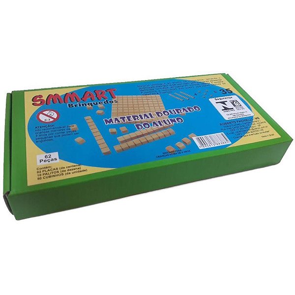 Material dourado caixa reforcada c/62pcs - smmart (unidade)