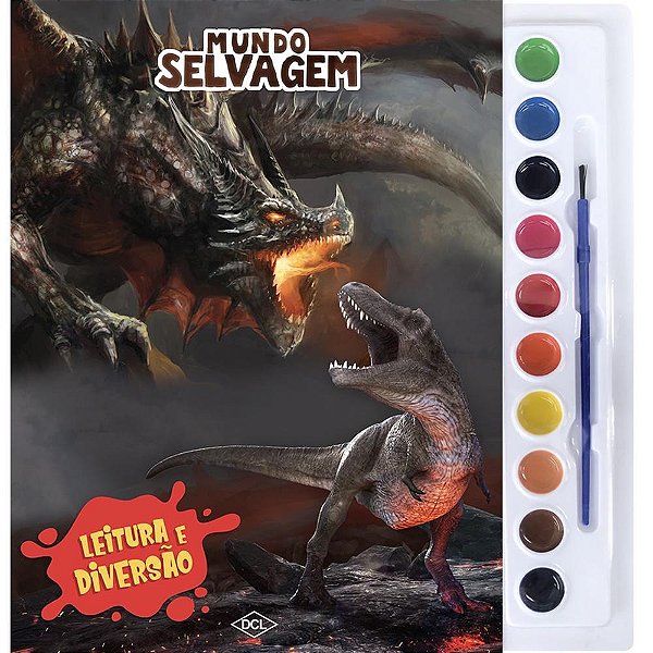 Livro aquarela dinossauros 29x28,5cm 16pgs - dcl (unidade)