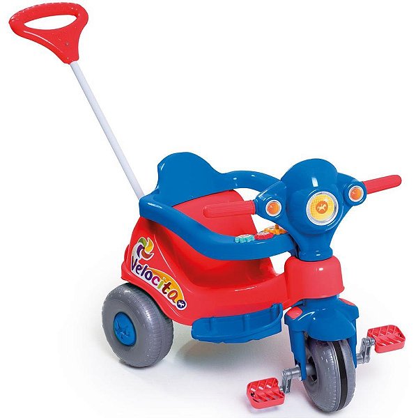 Veiculo para bebe velocita vermelho 2 em 1 c/som - calesita (unidade)