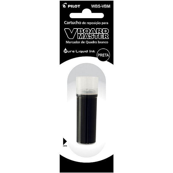 Tinta marcador quadro branco refil 5,5ml preto wbs-vbm - pilot (cx.c/12)
