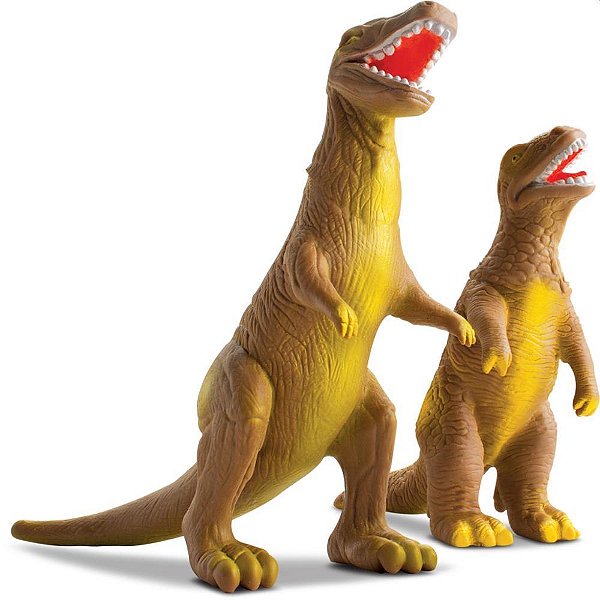 Dinossauro t-rex c/filhote - bee toys (unidade)