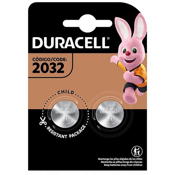Pilha bateria botao cr2032 - duracell (ct.c/02)