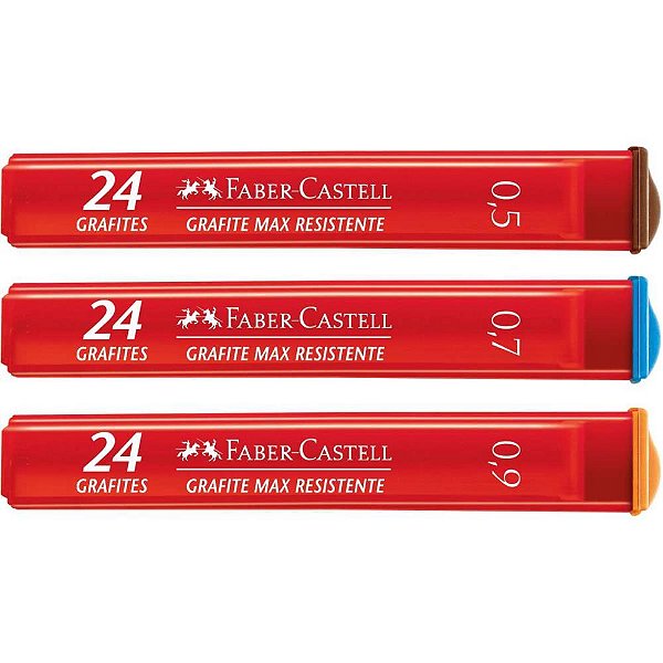 Grafite 0.7mm polymer hb media 14tb x 24mn - faber-castell (cx.c/14)