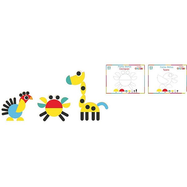 Brinquedo educativo forma bichos em madeira - nig brinquedos (unidade)