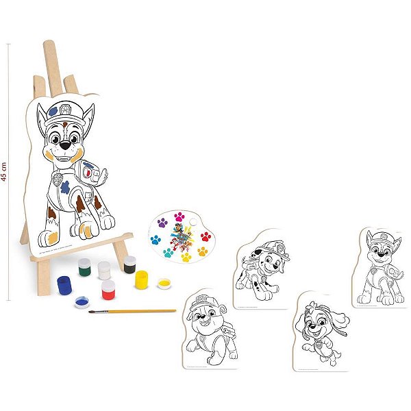 Brinquedo para colorir patrulha canina kit de pintura - nig brinquedos (unidade)
