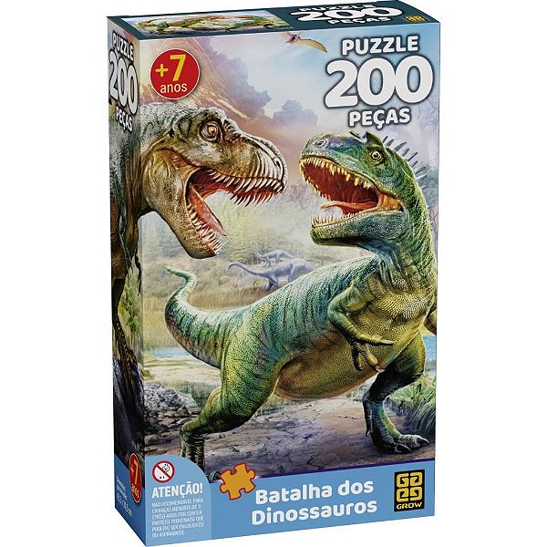 Quebra-cabeca cartonado batalha dos dinossauros 200pcs - grow (unidade)