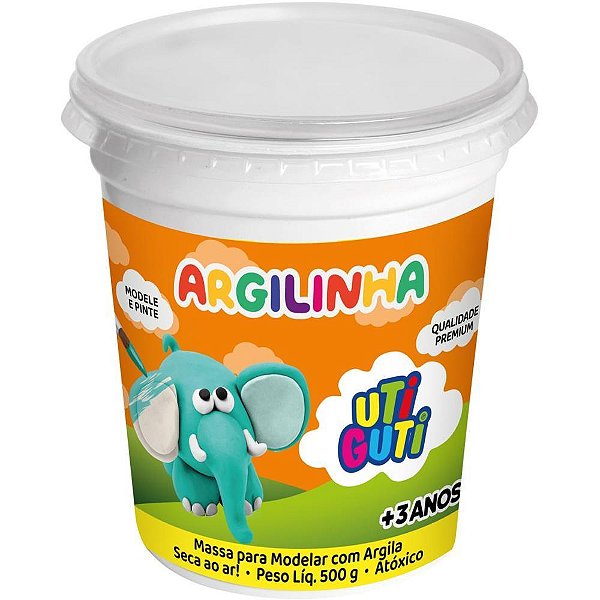 Massa para modelar utiguti argilinha branca 500g. - canson (unidade)